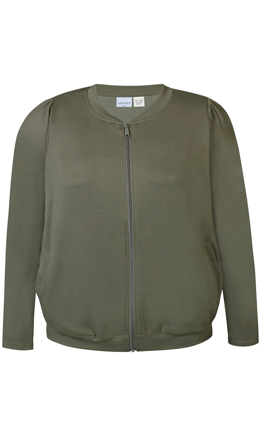 Zhenzi sweat cardigan Mya army