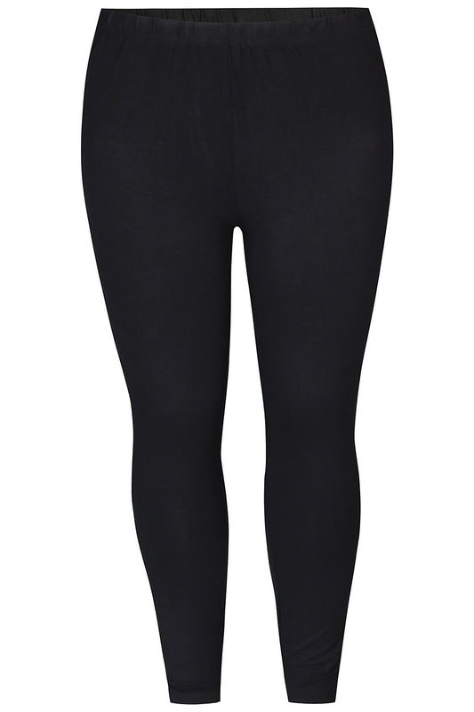 leggins sort bambus plus size